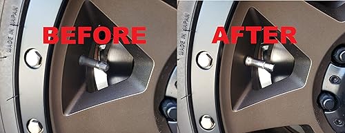 Miniatura 6 de Muzzys TR413 - Juego de 4 fundas cromadas para vástago de válvula y tapas para vástagos de válvula de neumáticos de automóviles y camiones, para