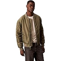 Calvin Klein LS Jeans Hero Bomber Lv04Rc526G Giacche, Beige (Dusty Olive), S Adulto
