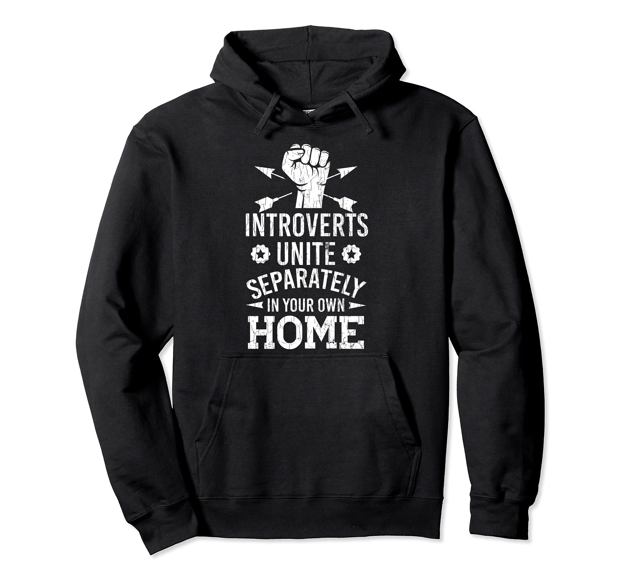 Funny Introverts Unite Graphic & MoreIntroverts Unite Separately In Your Own Homes Funny Graphic Pullover Hoodie