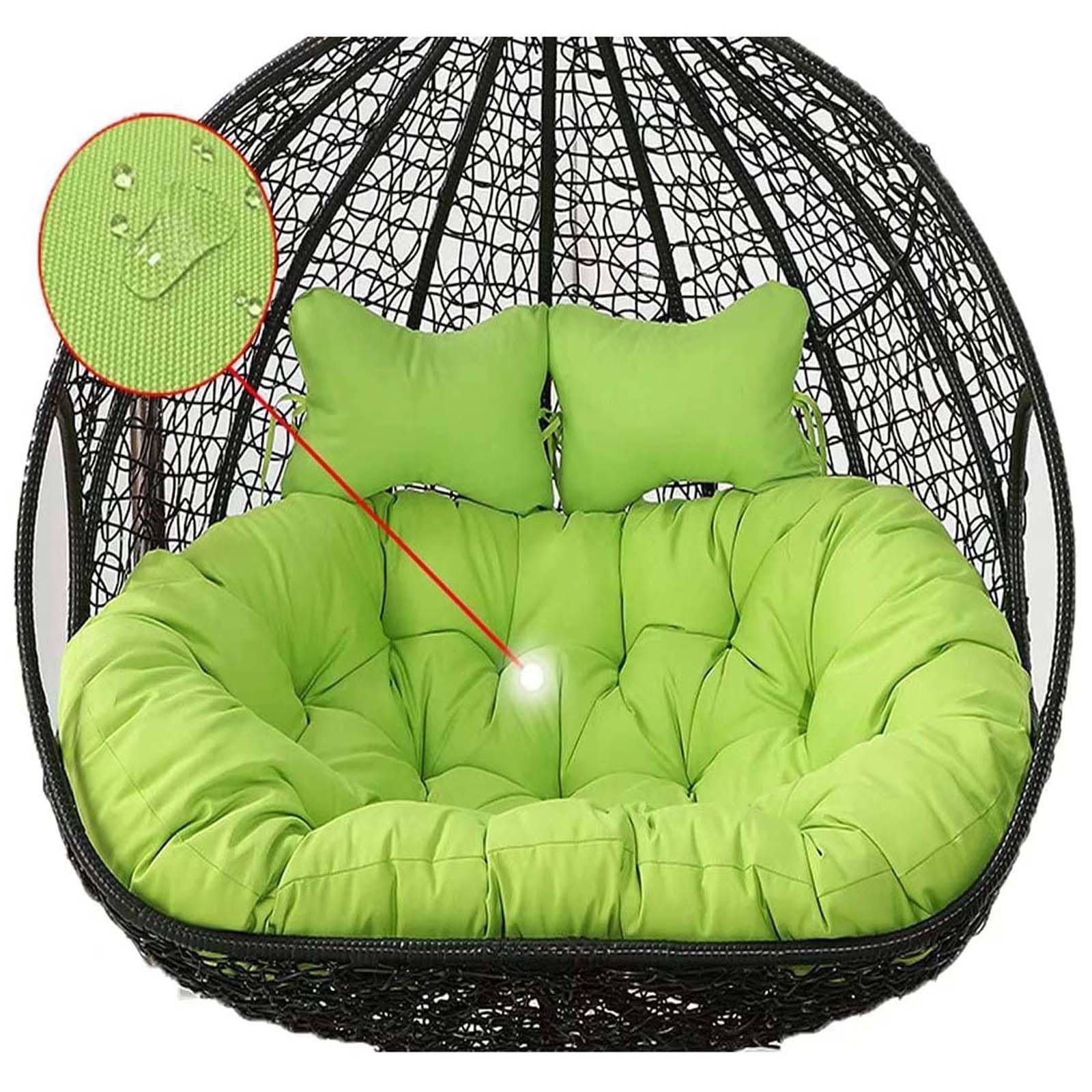 Coussin chaise oeuf 2 places amovible et épais pour balançoire rotin