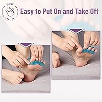 Vista 44 de Dr. JK- Separador de dedos de gel ToePal, 2 pares, espaciadores de dedos, corrector de juanetes