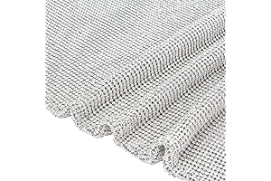 Metal Rhinestone Mesh Fabric
