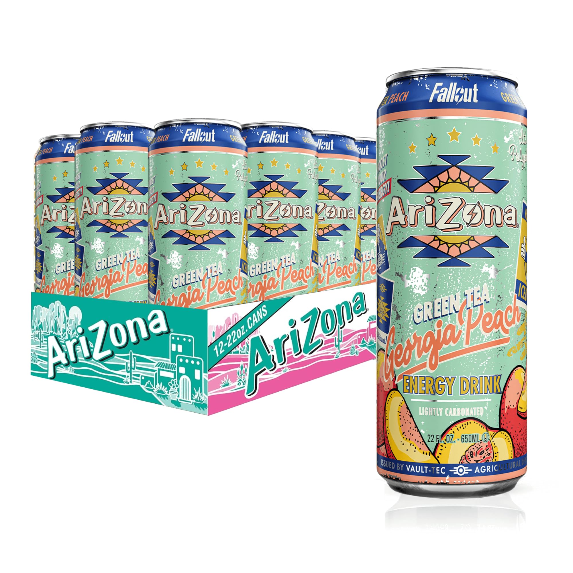 Amazon.com: AriZona x Fallout Georgia Peach Green Tea Energy