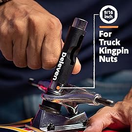 Deleven Skate Tool All-in-One Lightweight Portable Skateboard Tool - T Tool with Allen Wrench, Phillips Head Screwdriver - Adjust Roller Skates, Longboards, Skateboards, Quads, Wheels, Trucks, Kingpin