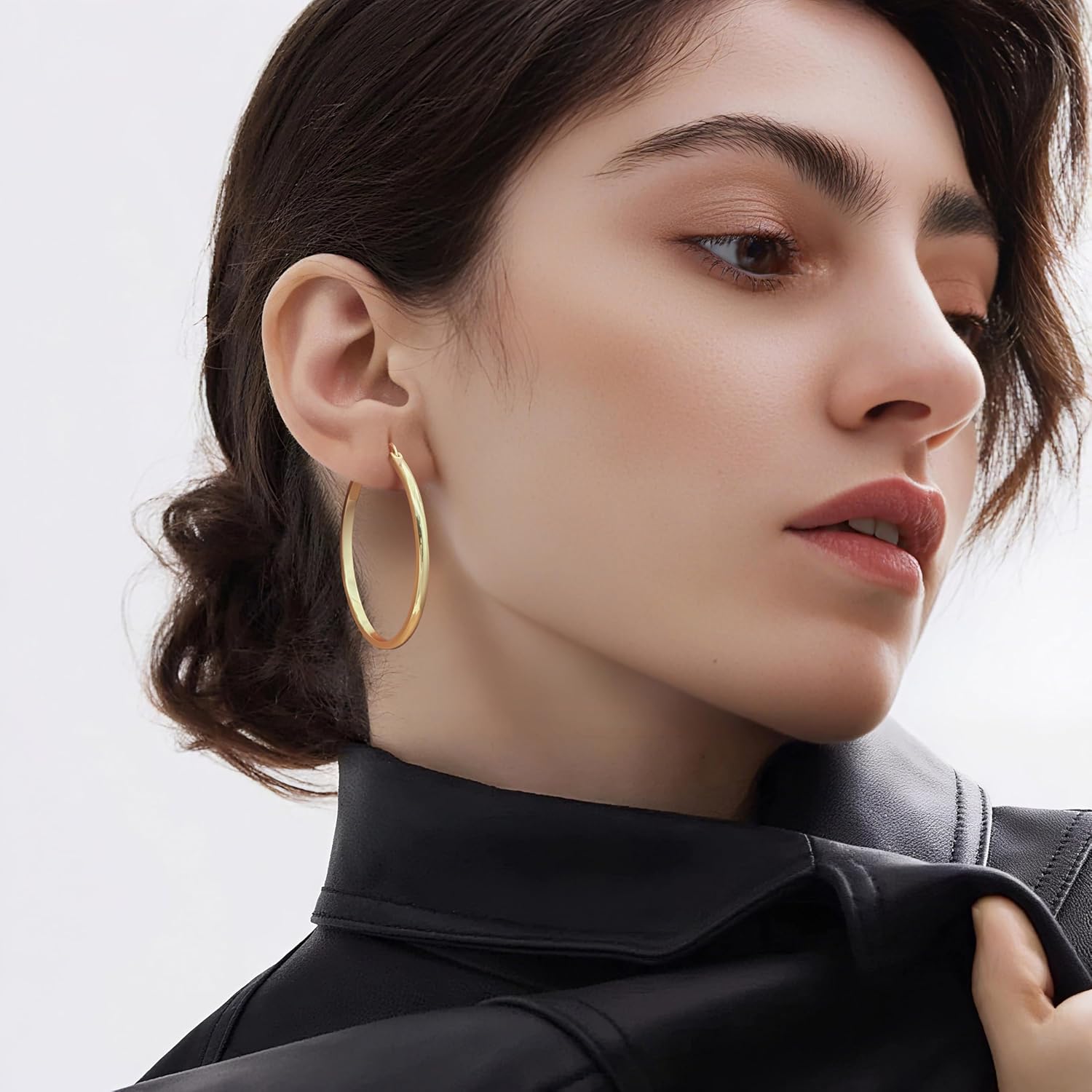 Gold Hoop Earrings for Women 14K Gold Earrings for Women 14K Gold Hoop Earring for Womens Hoops One Style yet Multiple Moods Hoops Earring for Womens 20/25/30/40mm