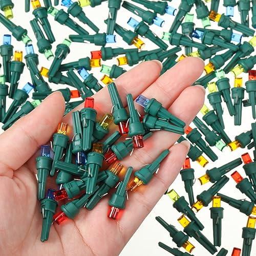 Miniatura 4 de Guirnalda de luces LED de 0.197 pulgadas de diámetro, bombillas LED de repuesto de alambre de gran angular, para interiores y exteriores, decoración