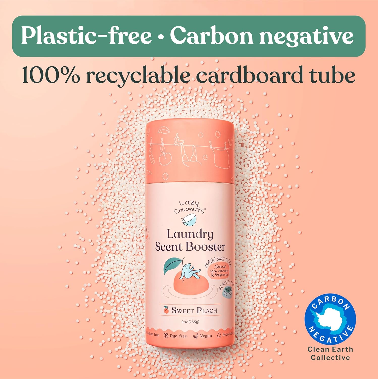 Sweet Peach Laundry Beads - Eco Friendly, Plastic Free,