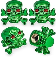 Vista 50 de 4 piezas de tapas de válvula de neumático estilo Cobra, forma de cabeza de serpiente, tapas universales de válvula de neumático con núcleo de cobre