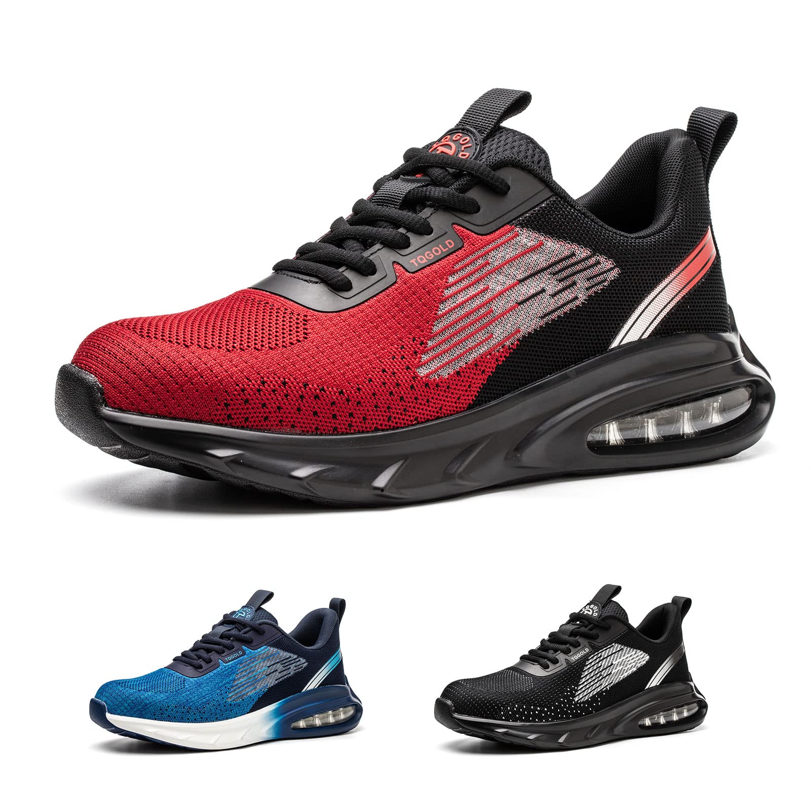 TQGOLD Scarpe Antinfortunistiche Scarpe da Ginnastica Unisex Leggere Antiperforazione Punta in Acciaio Comode Scarpe Sicurezza