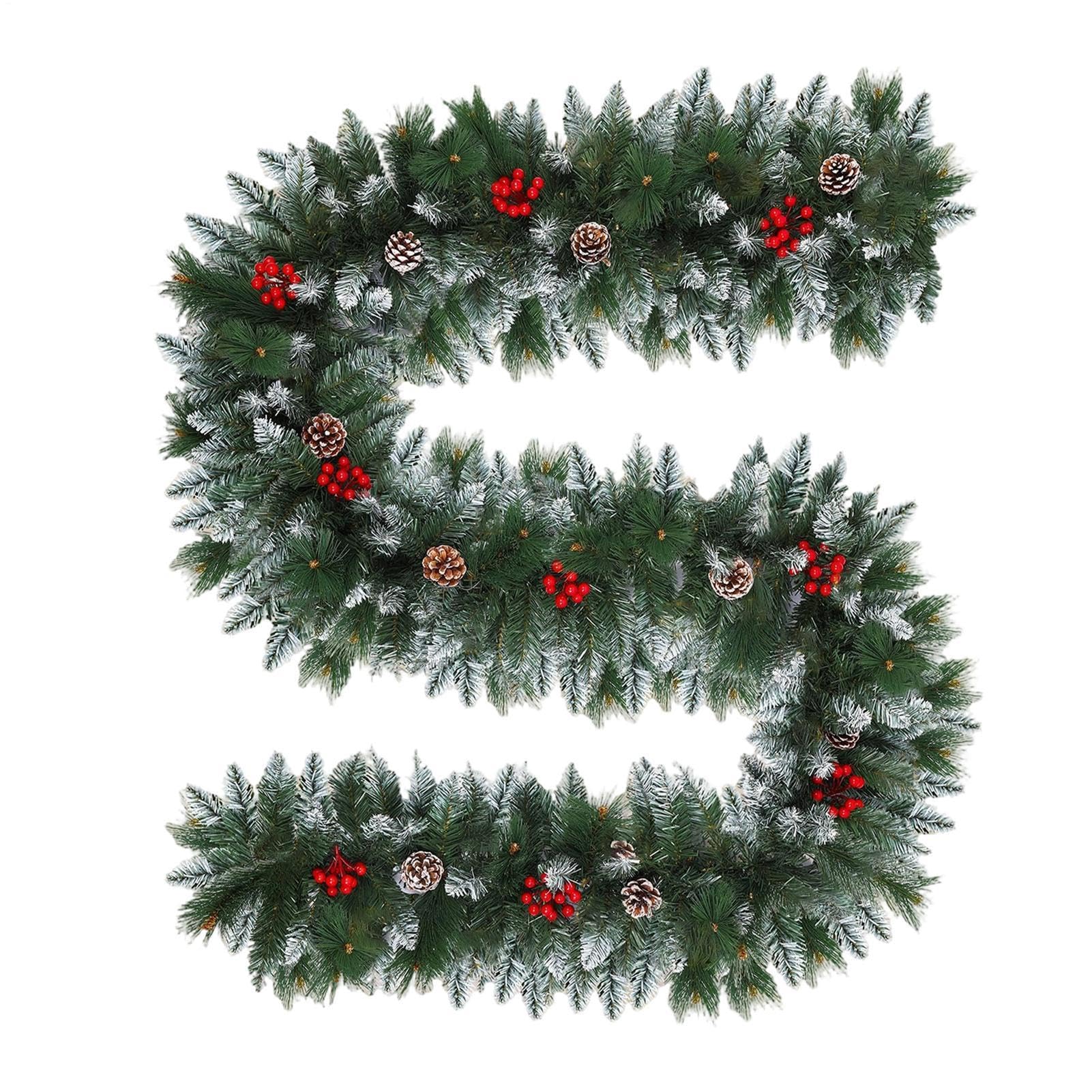 Guirnalda de Navidad con Luces Corona LED Artificial Decorativa Estacional