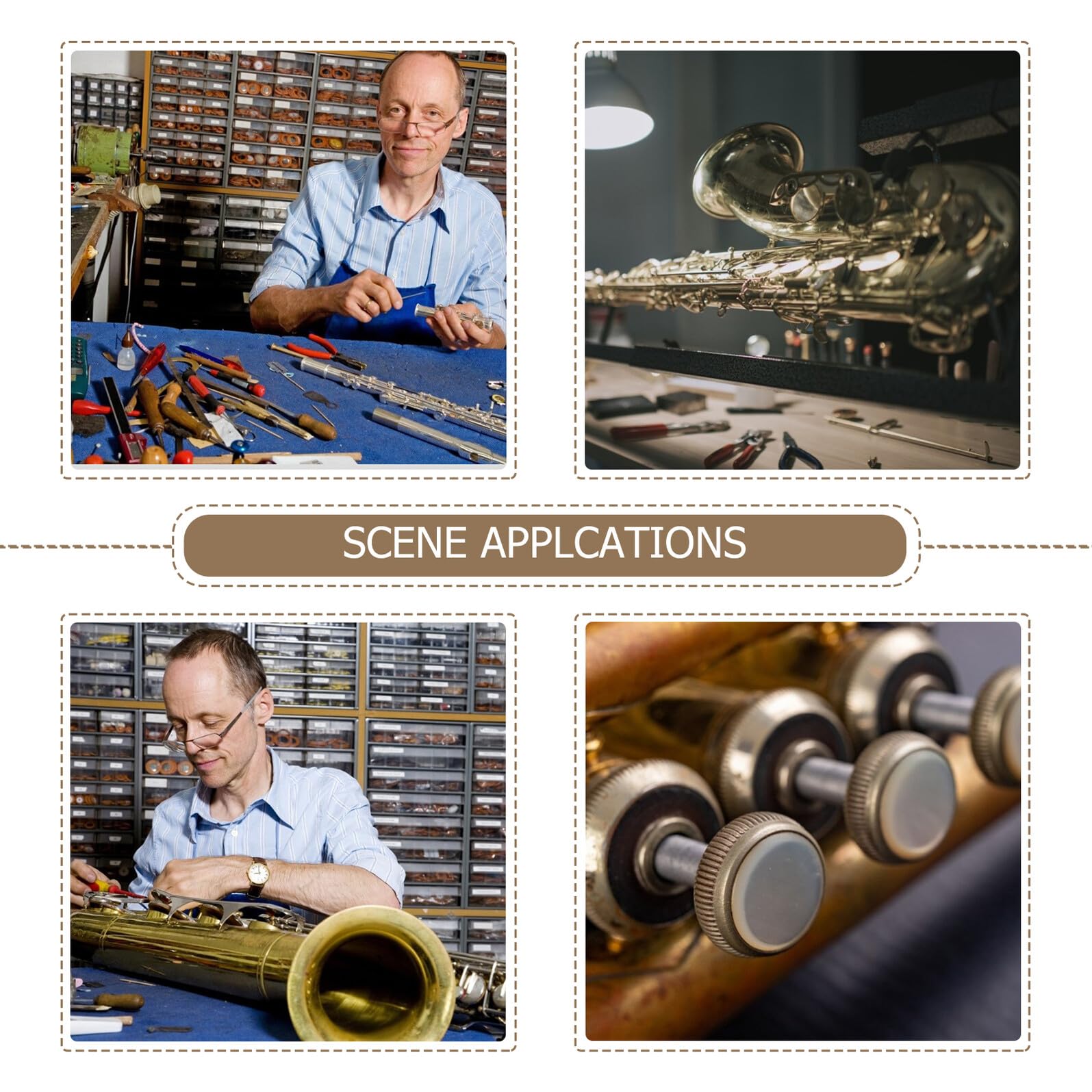 HEMOTON Kit Riparazione Sassofono Contralto Viti e Accessori per Manutenzione Strumenti a Fiato Parti di Ricambio Professionale per Sax Contralto