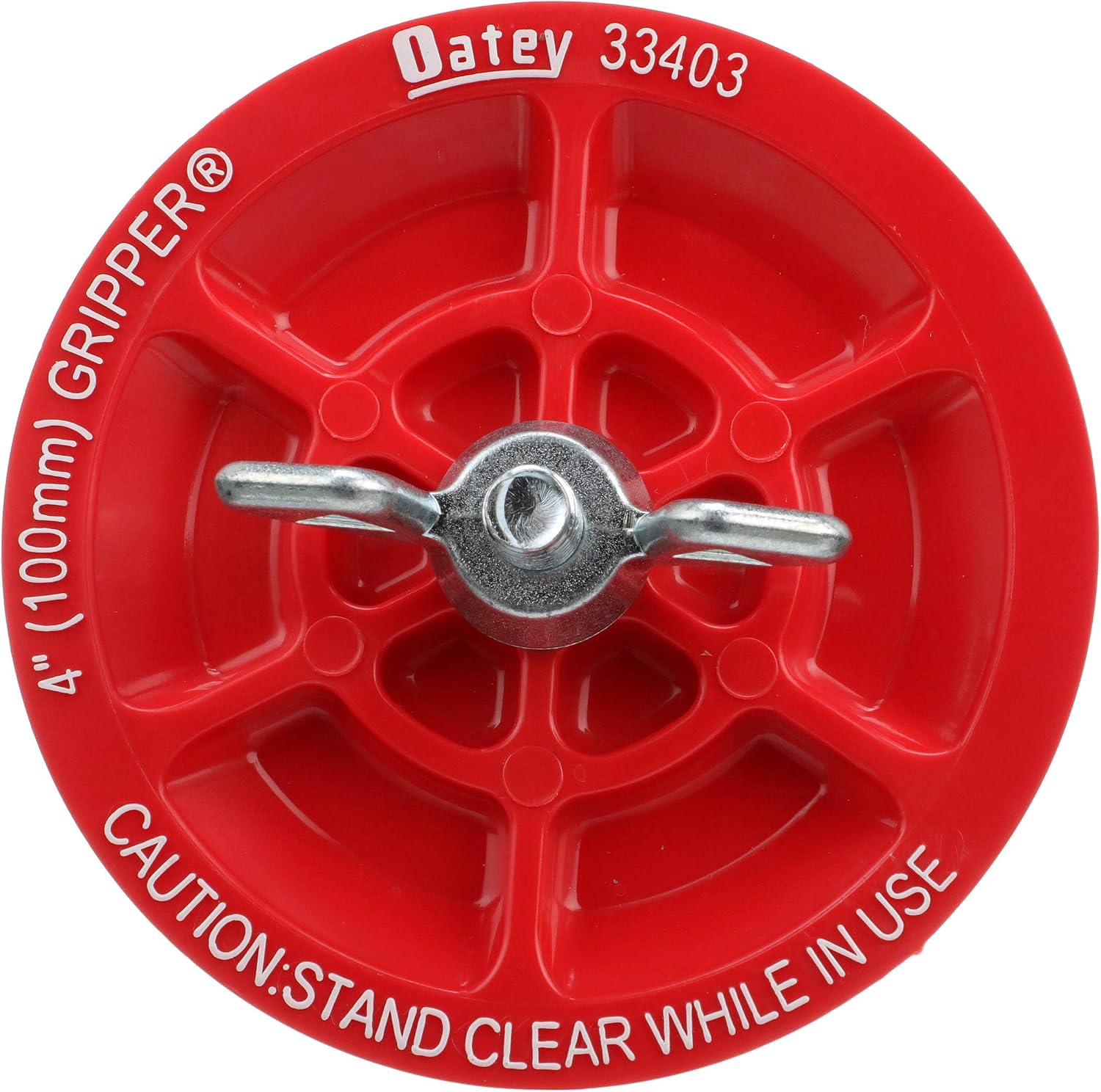 Oatey 33403 Plastic Plug (with Galvanized screw and wing nut), 4-Inch