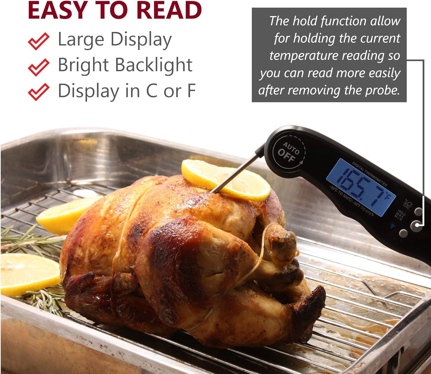 Review Millona Meat Thermometer, Digital Instant Read Food Thermometers