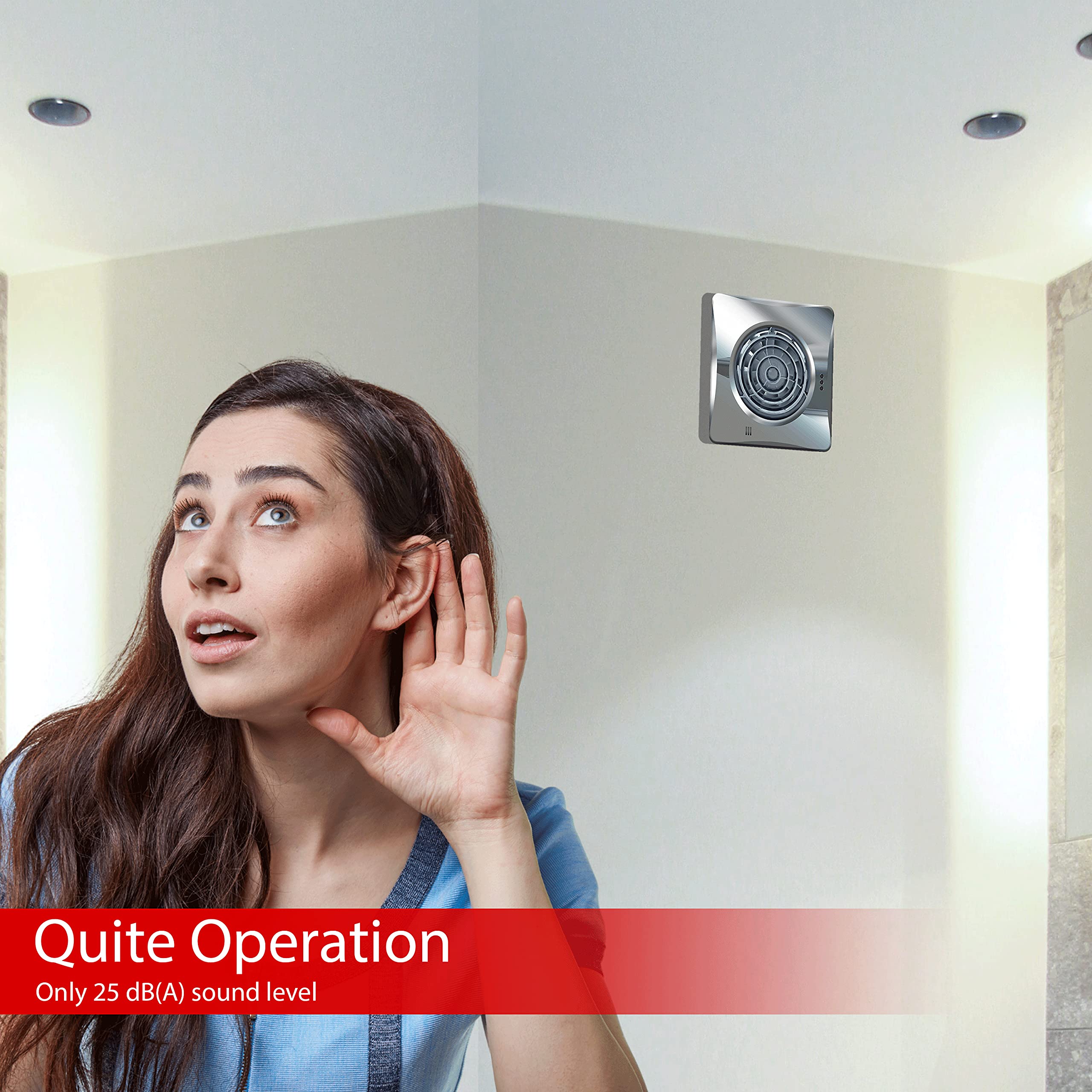 100mm Timer Environment friendly Chrome Quiet Powerful Bathroom