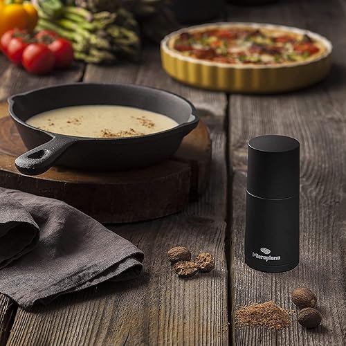 Vista 17 de Microplane Molinillo manual de especias - Molinillo de canela y rallador de nuez moscada (acero inoxidable)