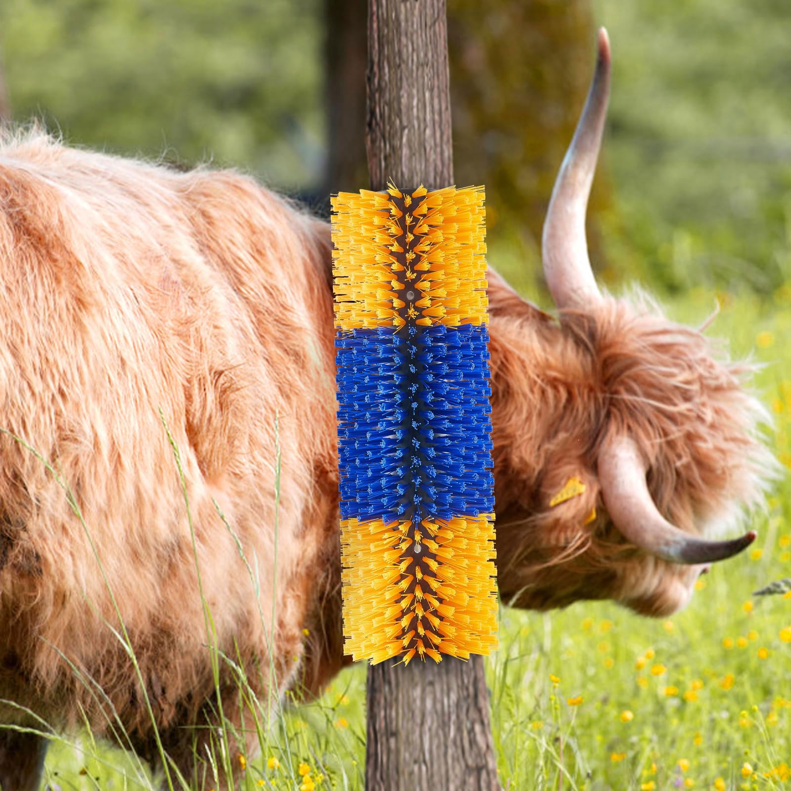 2pack spazzola per mucche,Spazzola per Tiragraffi per Bestiame ,per alleviare il prurito ,rimuovere parassiti ,con Viti,Installazione combinata ,corregge cattive abitudini,per Cavalli ,maiali,Bovini