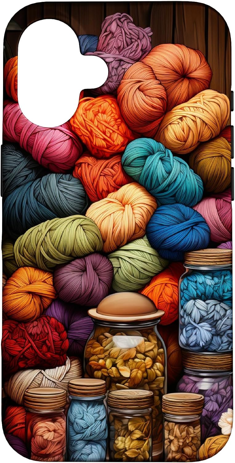 Crochet and Knitting Colorful Yarn Case for iPhone 16