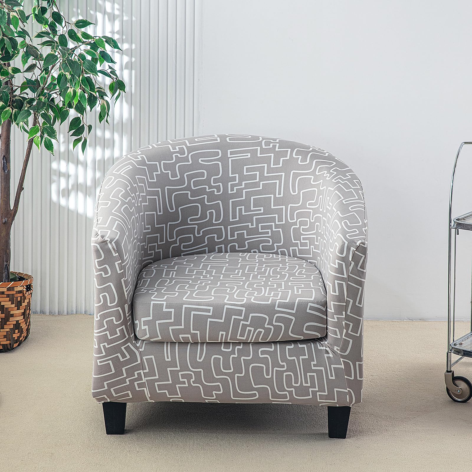 Copripoltrona da Club Cocktail 1 Posto Copripoltrone Chesterfield Elasticizzato Copripoltrona 2 Pezzi Diligentemente