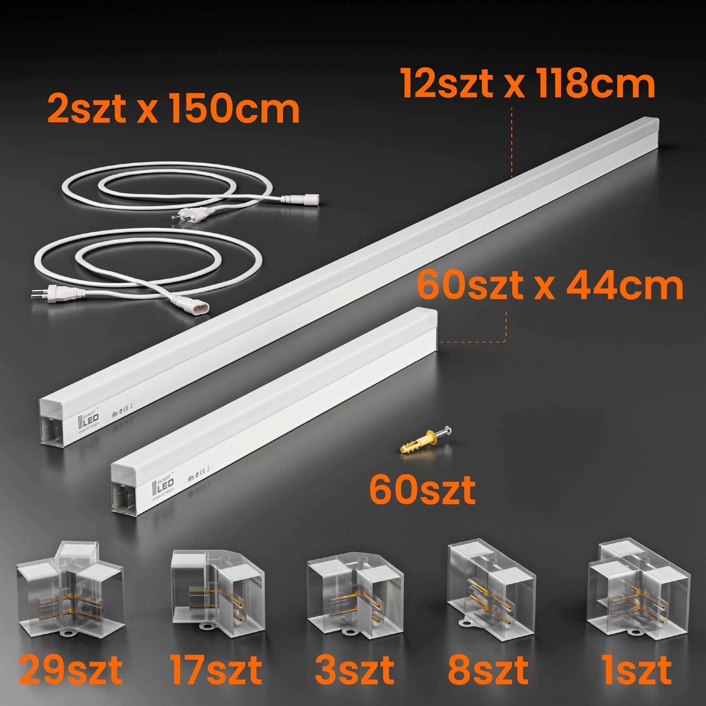 Garagenlampe Hexagon LED 484x243 cm – 15er Set Werkstattbeleuchtung 696W 6500K Kaltweiß – 115LM/W – IP54 – Flimmerfrei – CRI>90 – LED Panel Lichtsystem für Garage, Studio, Detailing, Büro