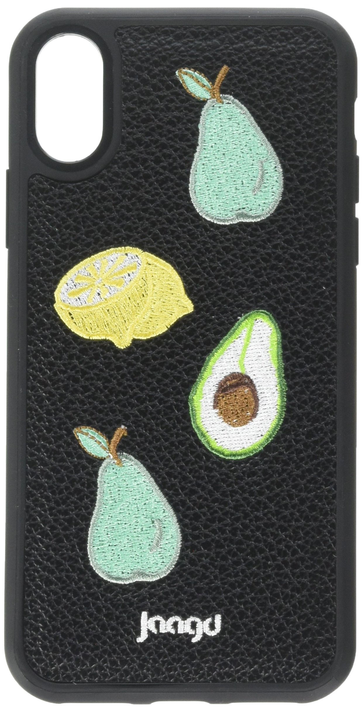 Protective Shock-Absorbing Designer Embroidered iPhone X Case, iPhone 10 Case, Retail Packaging (Fruit)