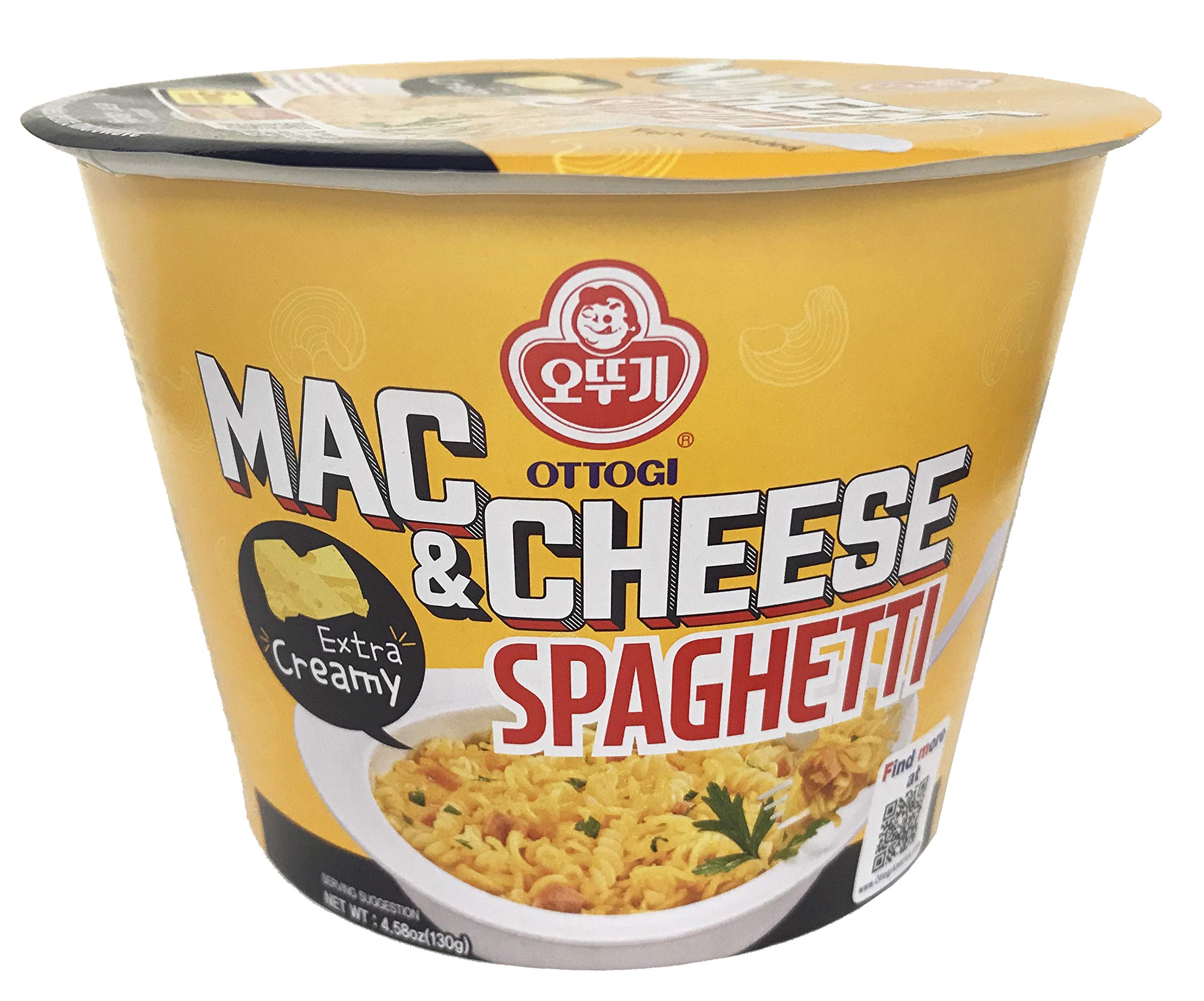 OTTOGI MAC & CHEESE SPAGHETTI, Extra Creamy, instant cup ramen (130g) - 2 Pack