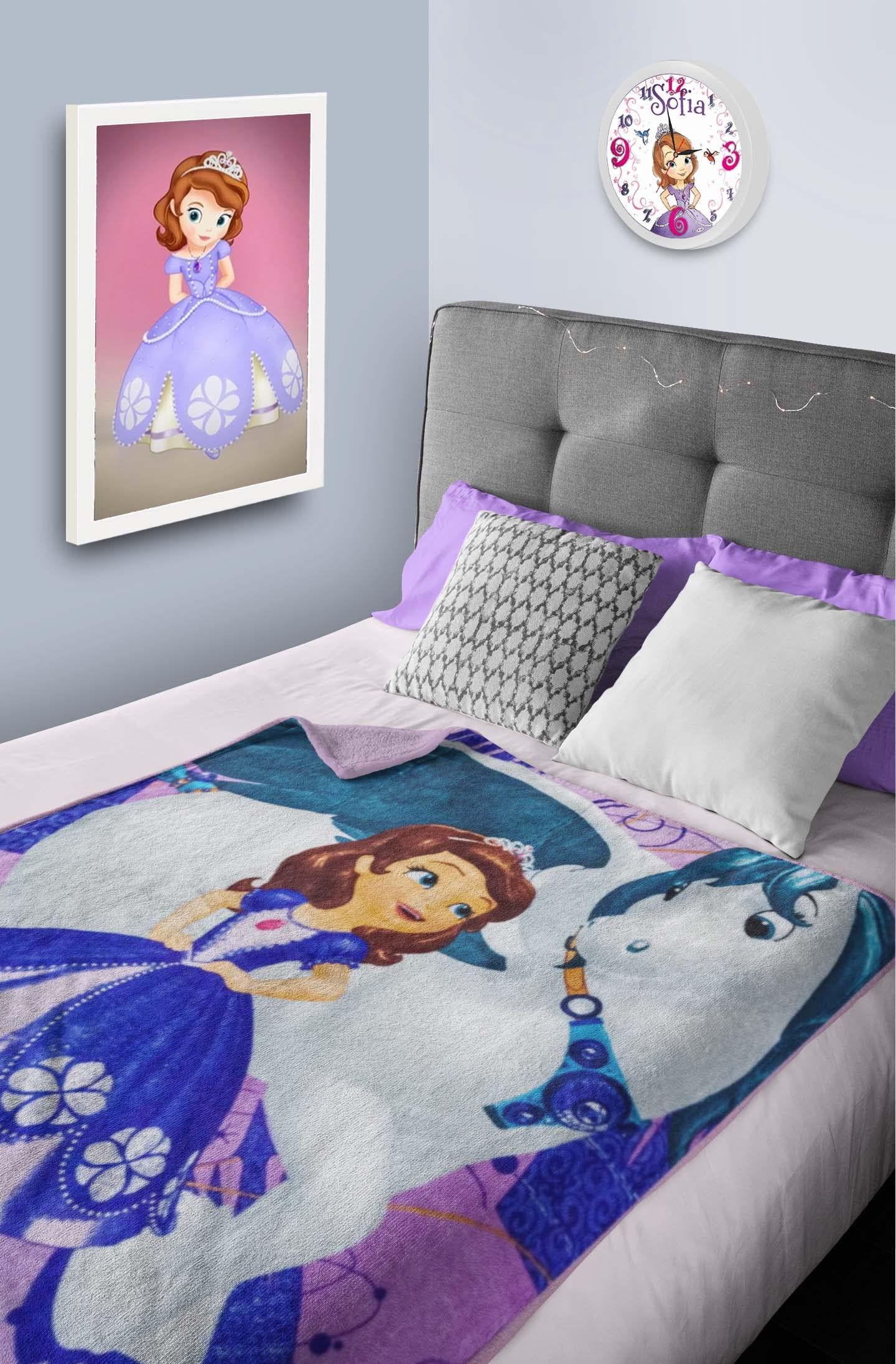 Trucare FZC Disney Sofia Polar Fleece Blanket for Kids All-Season, Ultra Soft, Fade Resistant (Official Disney Product)