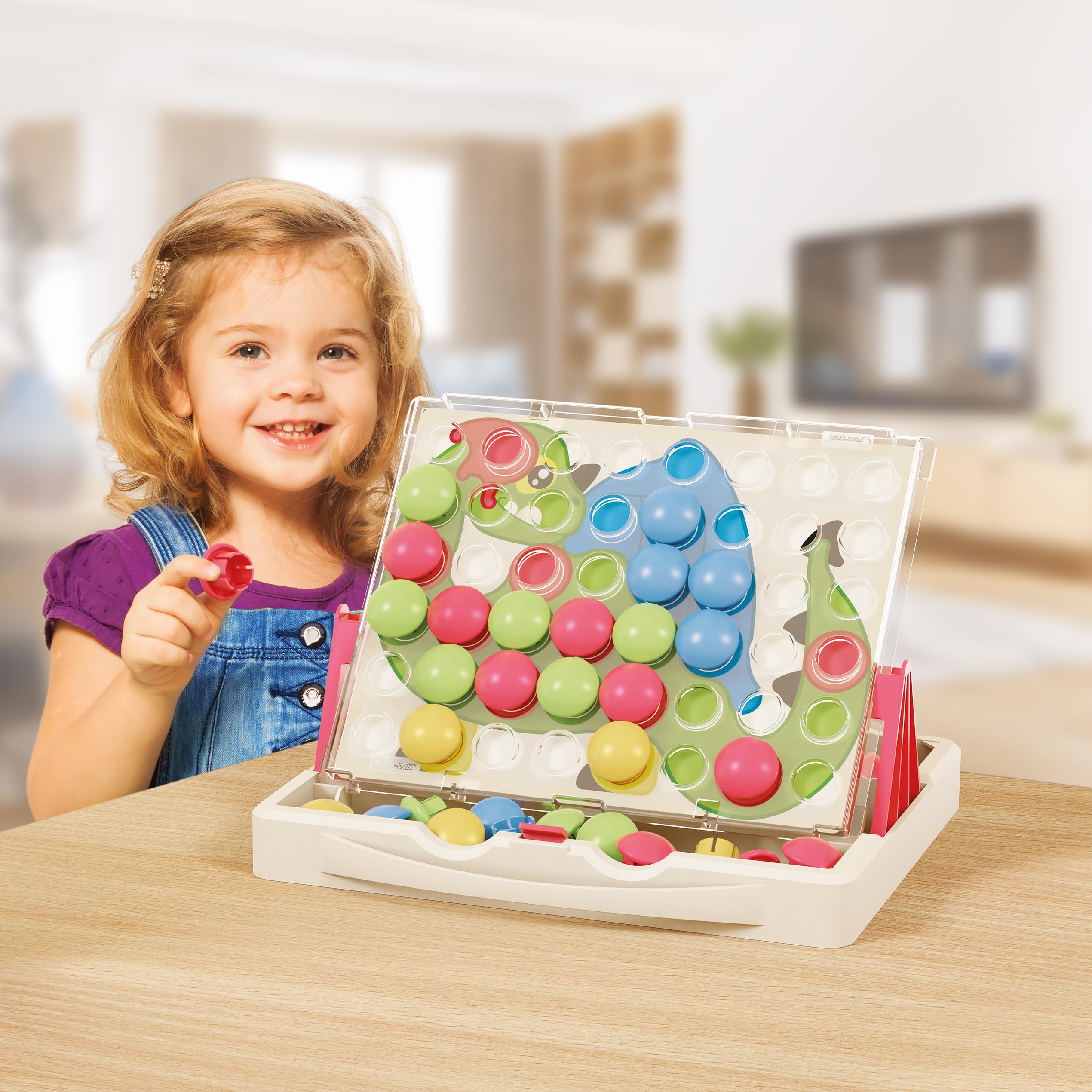 Quercetti Giochi Educativi 2 Anni Mosaico Bambini Chiodini Gioco Sviluppa Motricità Fine Coordinazione Oculo-Manuale e Sviluppo Sensoriale Regali Natale Bambini Giochi Montessori Made in Italy