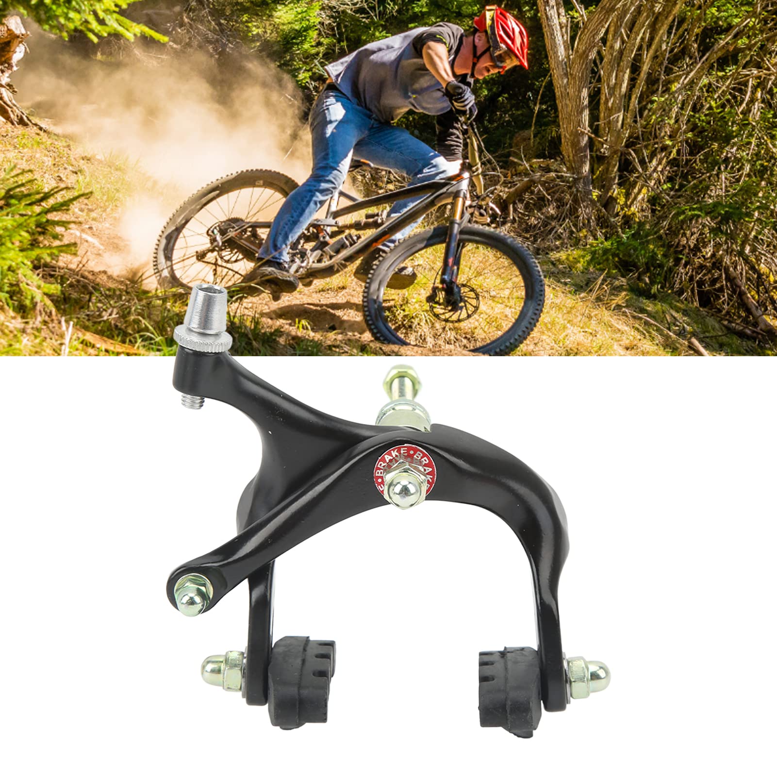 OUKENS Pinza Freno per Bici da Strada, Pinza Freno a Morsetto C in Lega di Alluminio UT, Pinza Freno Anteriore E Posteriore per Bici C Accessori per La Sostituzione della Bici(Morsetto Anteriore)