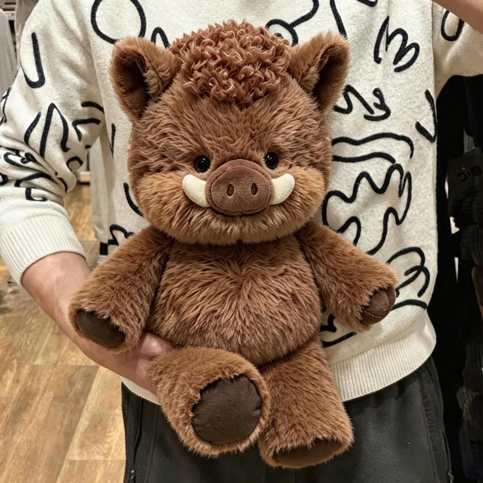 Running Boar Plush Toy, 18 Inch Cute Boars Running Stuffed Animal, Interactive Movable Legs Boar Plush Doll Pillow, Funny Stress Relief Run Boars Soft Toys Party Favors for Kids & Adults
