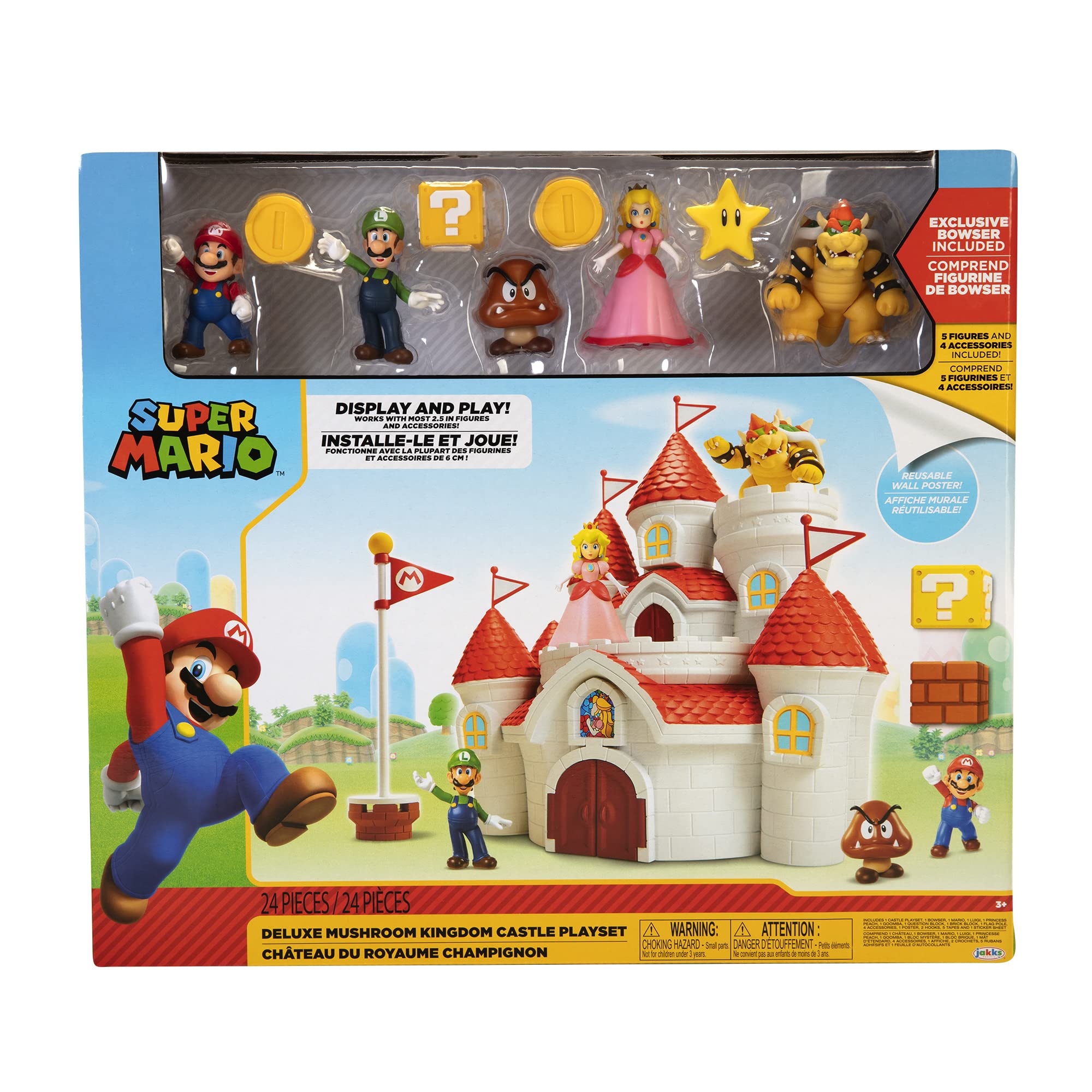 Nintendo Super Mario Deluxe Feature Spielset mit 5 Vinyl Figuren 6,5 cm