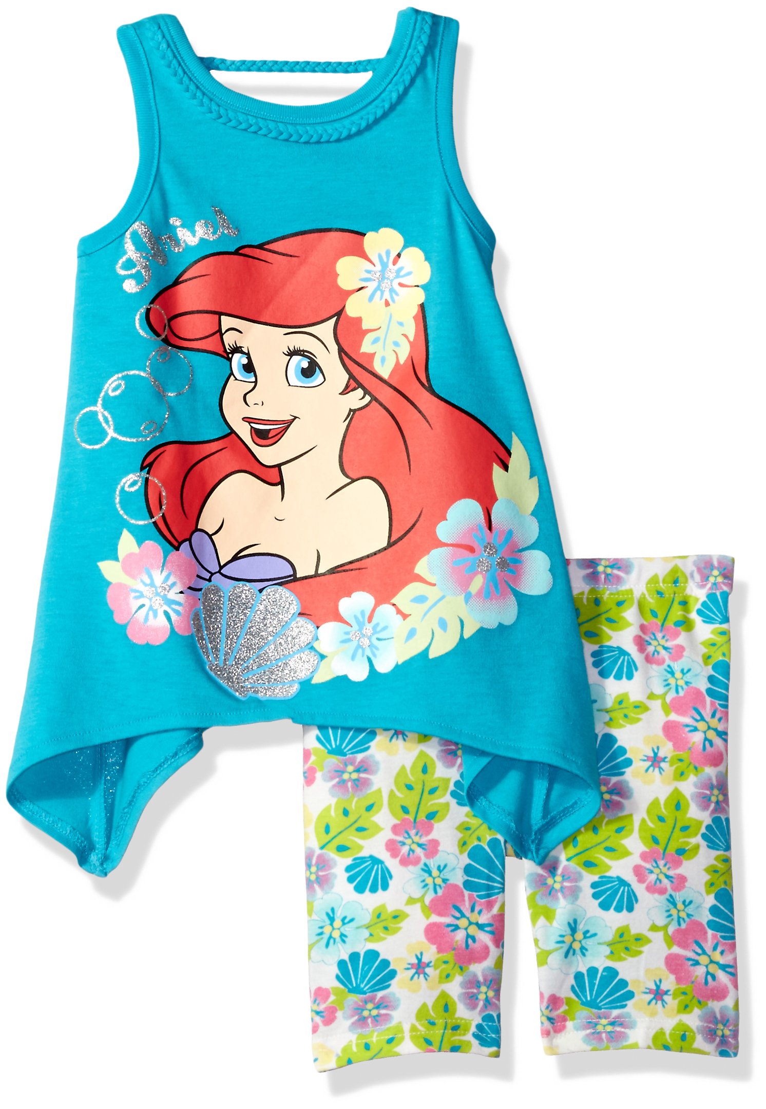 Disney Baby Girls' 2-Piece Ariel the Little Mermaid Bike Short Set
