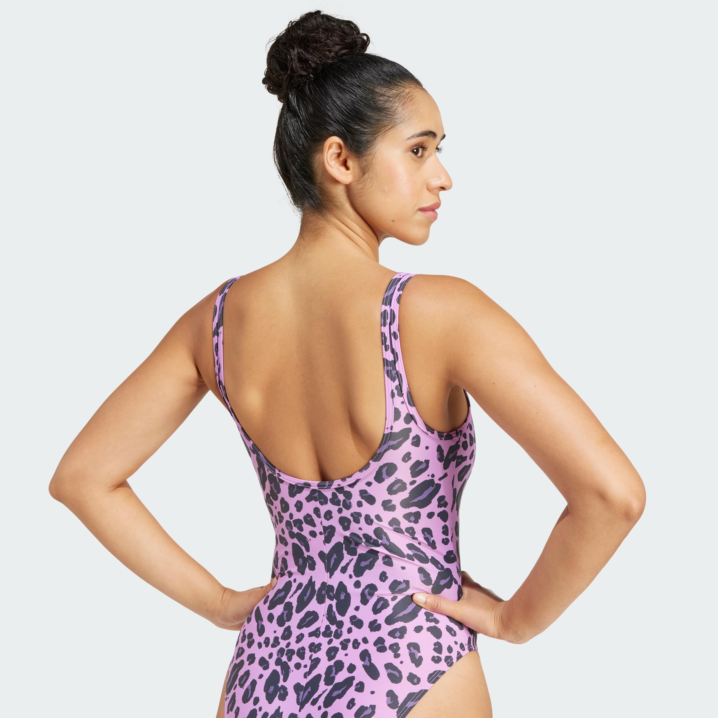 adidas Essentials Animal Print U-Back Swimsuit Femme