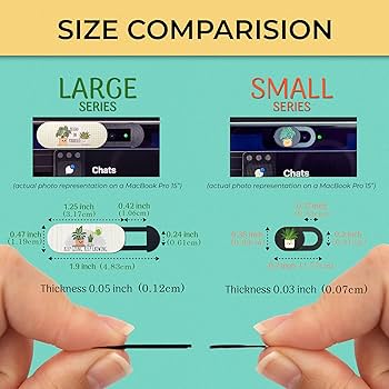 Laptop Camera Cover Slide Cute Flower 6 Pack, Webcam Cover