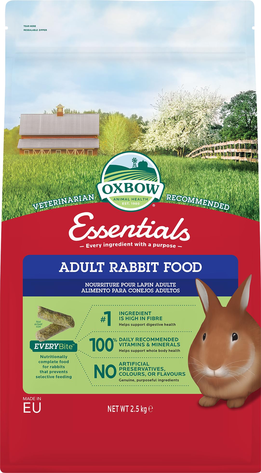 Oxbow Essentials Adult Rabbit Food - 2.5kg