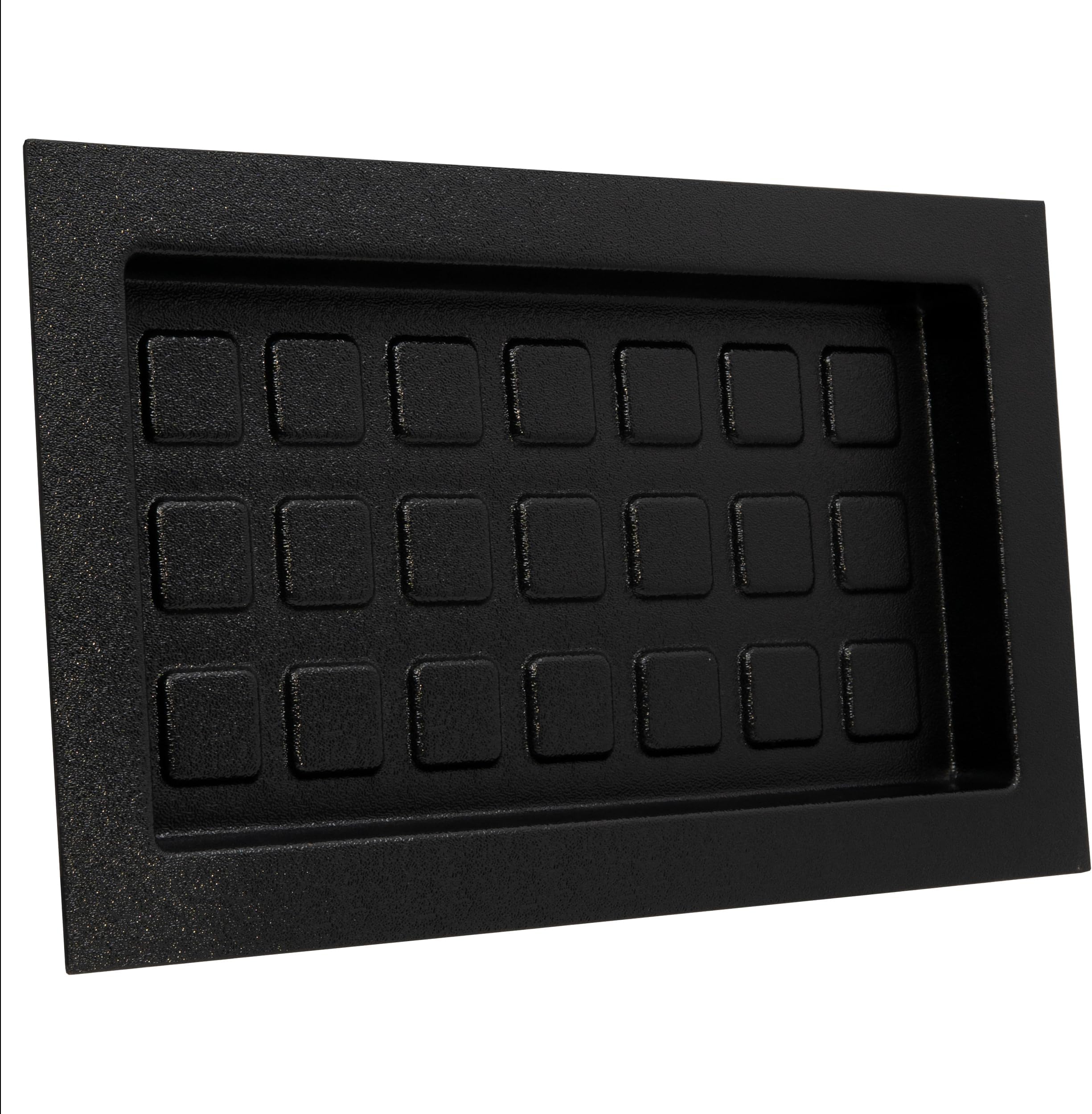 Crawl Space Recessed Foundation Vent Cover - Fits 8" H x 16" W Openings - Durable and Efficient Sealing Solution (Black)