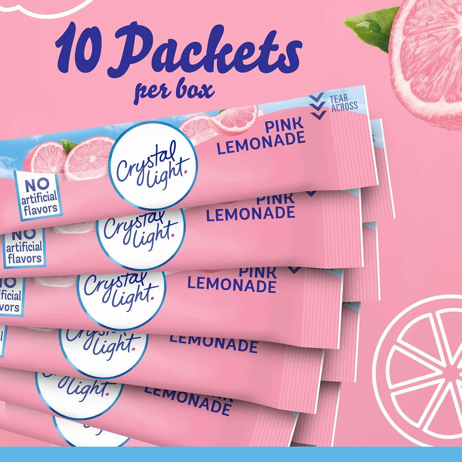Crystal Light On The Go Pink Lemonade, 10-Packet Box (Pack of 22)