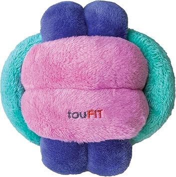 FOUFIT FouFouBrands Hide n Seek Knotted Snuffle Ball Treat Dispensing Nosework Toy for Dogs, Pink, Green Purple, Large