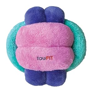 FOUFIT FouFouBrands Hide n Seek Knotted Snuffle Ball Treat Dispensing Nosework Toy for Dogs Pink Green Purple Large