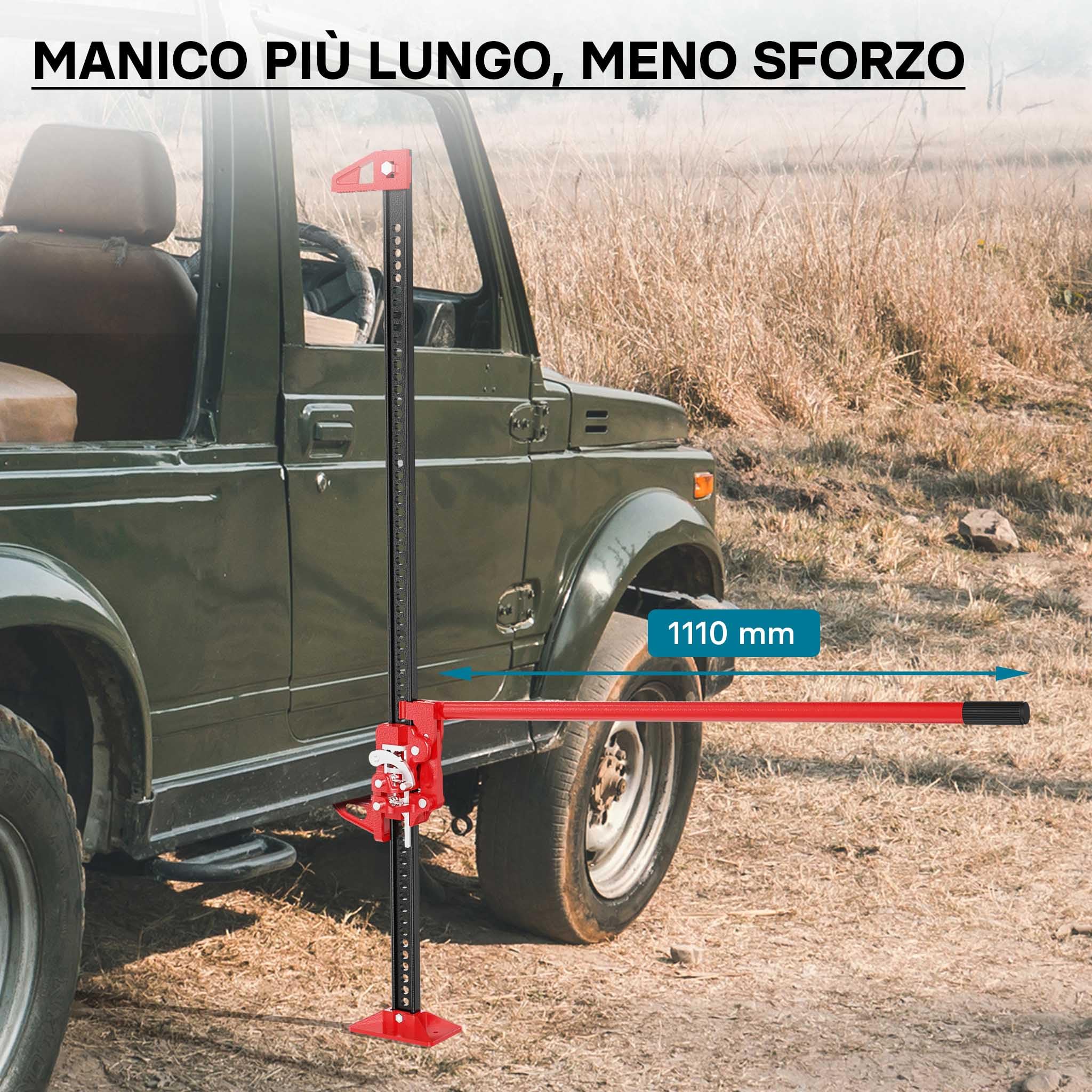 Binda meccanica 60" 150 cm 3000 kg sollevatore cric per fuoristrada e quad