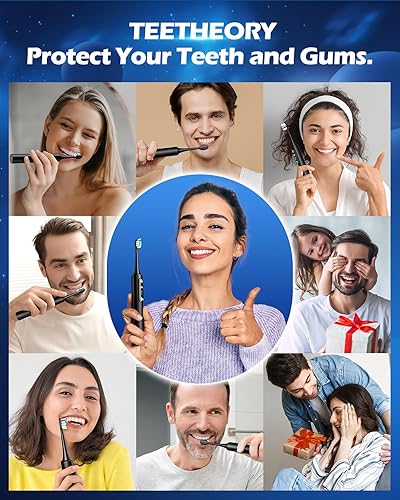 Miniatura 9 de Cepillo de dientes eléctrico para adultos con 6 modos y 5 niveles de intensidad, cepillo de dientes sónico de 84000 rpm con cabezales de cepillado