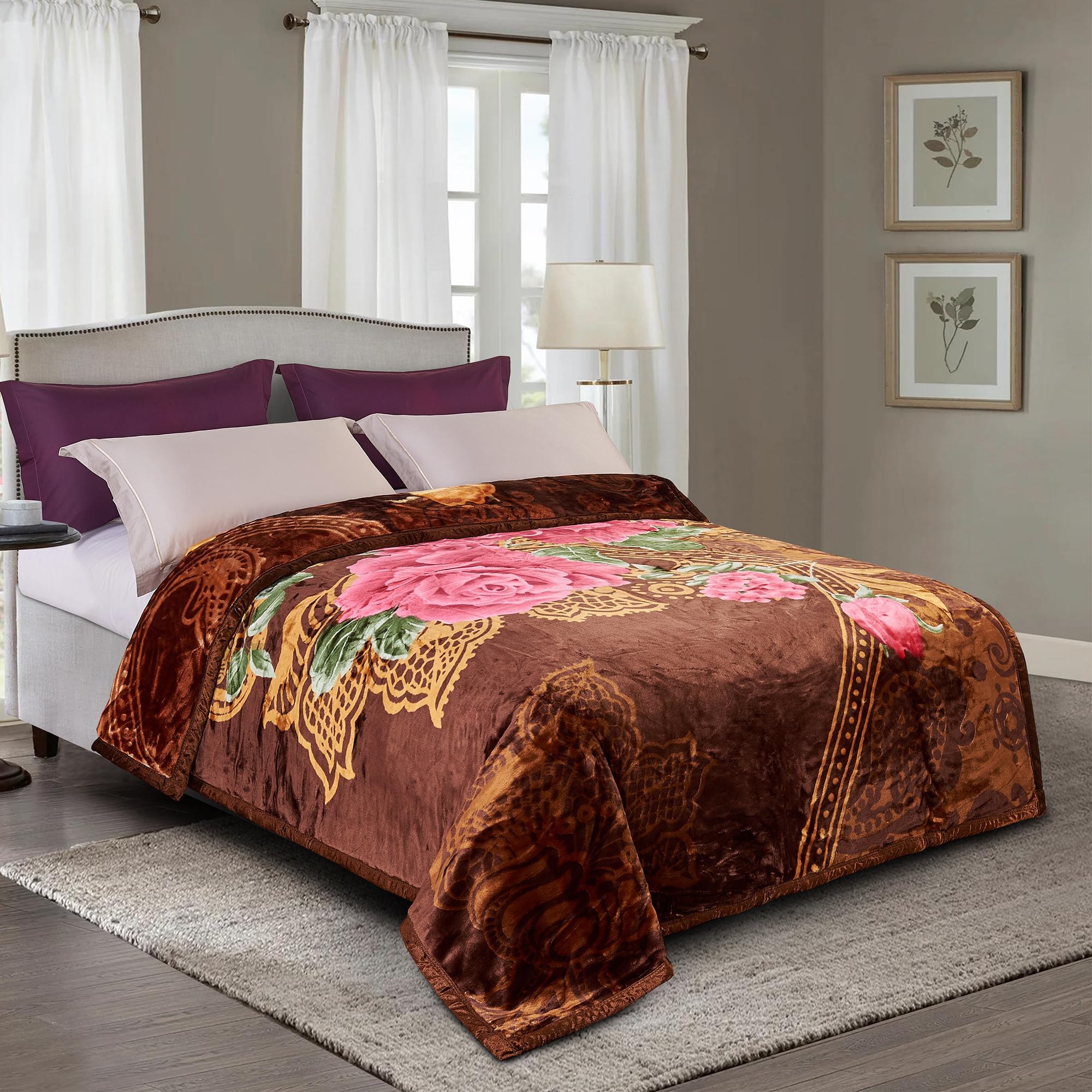 Amazon.com: Pure Bedding Fleece King Size Blankets for Bed - Korean ...
