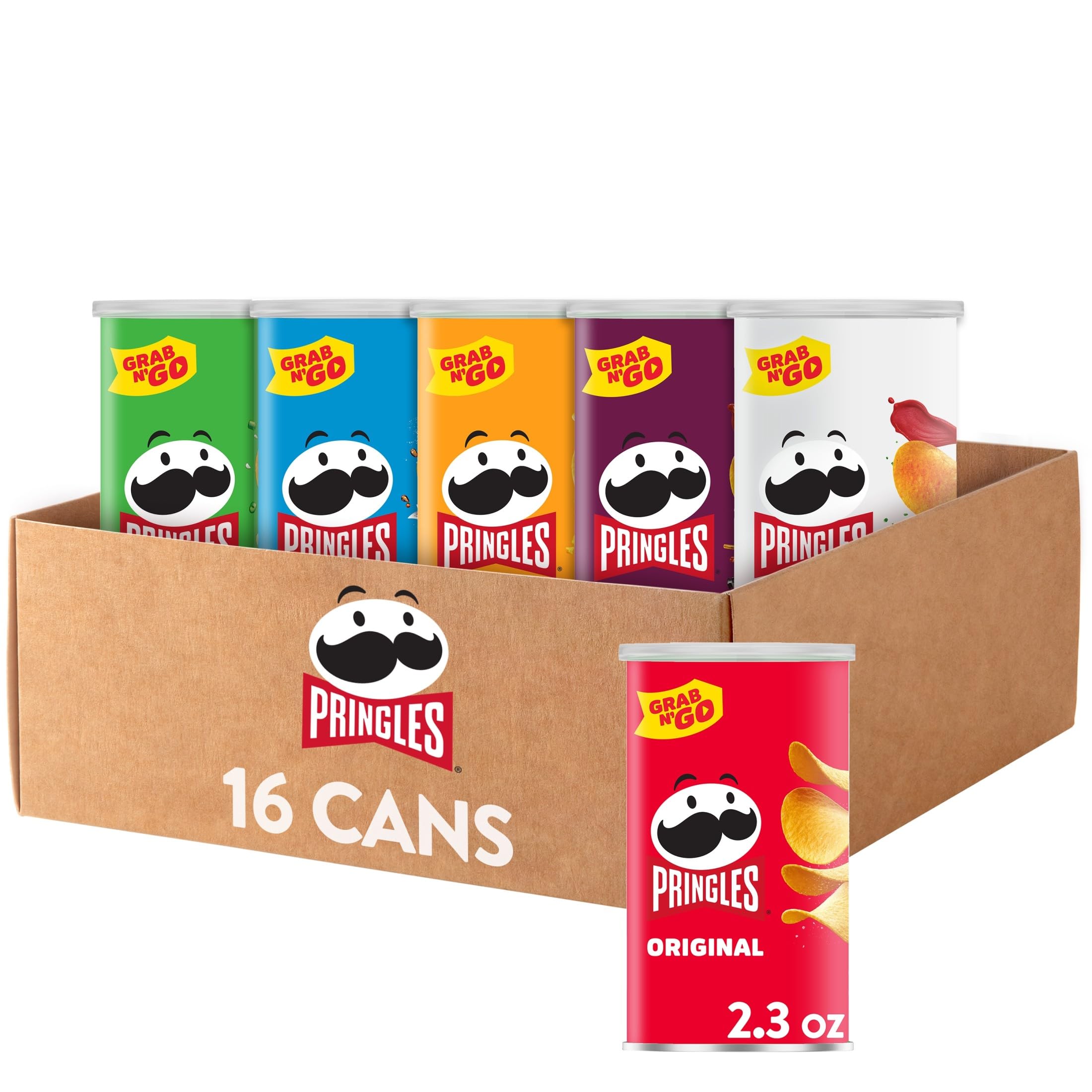 Pringles Potato Crisps Chips Lunch Snacks Variety Pack 16 Cans