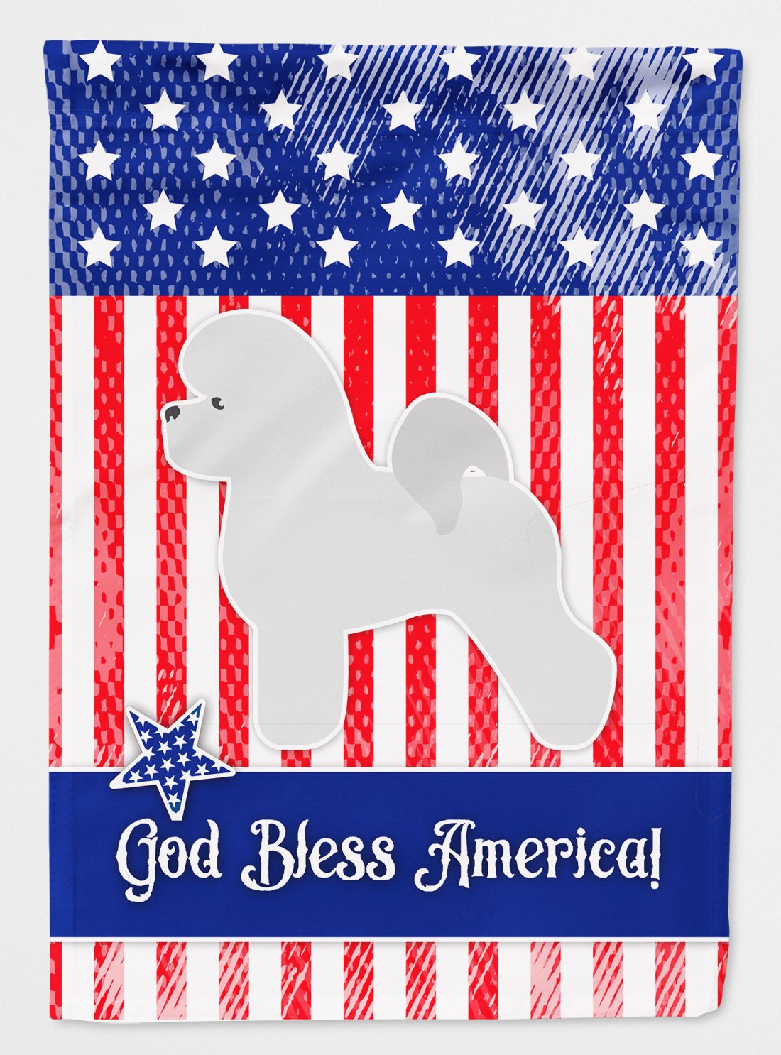 Drapeau Bichon Frisé USA Caroline's Treasures BB3345CHF grand format multicolore pour maison