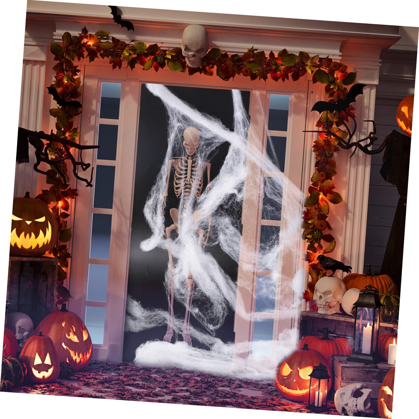 BESPORTBLE 10sets Decorazioni Halloween Con Ragnatela Finta e Ragni Per Decorazioni Domestiche e Festa Di Halloween Per Interni Ed Esterni Accessorio Divertente Per Scherzi e Atmosfera
