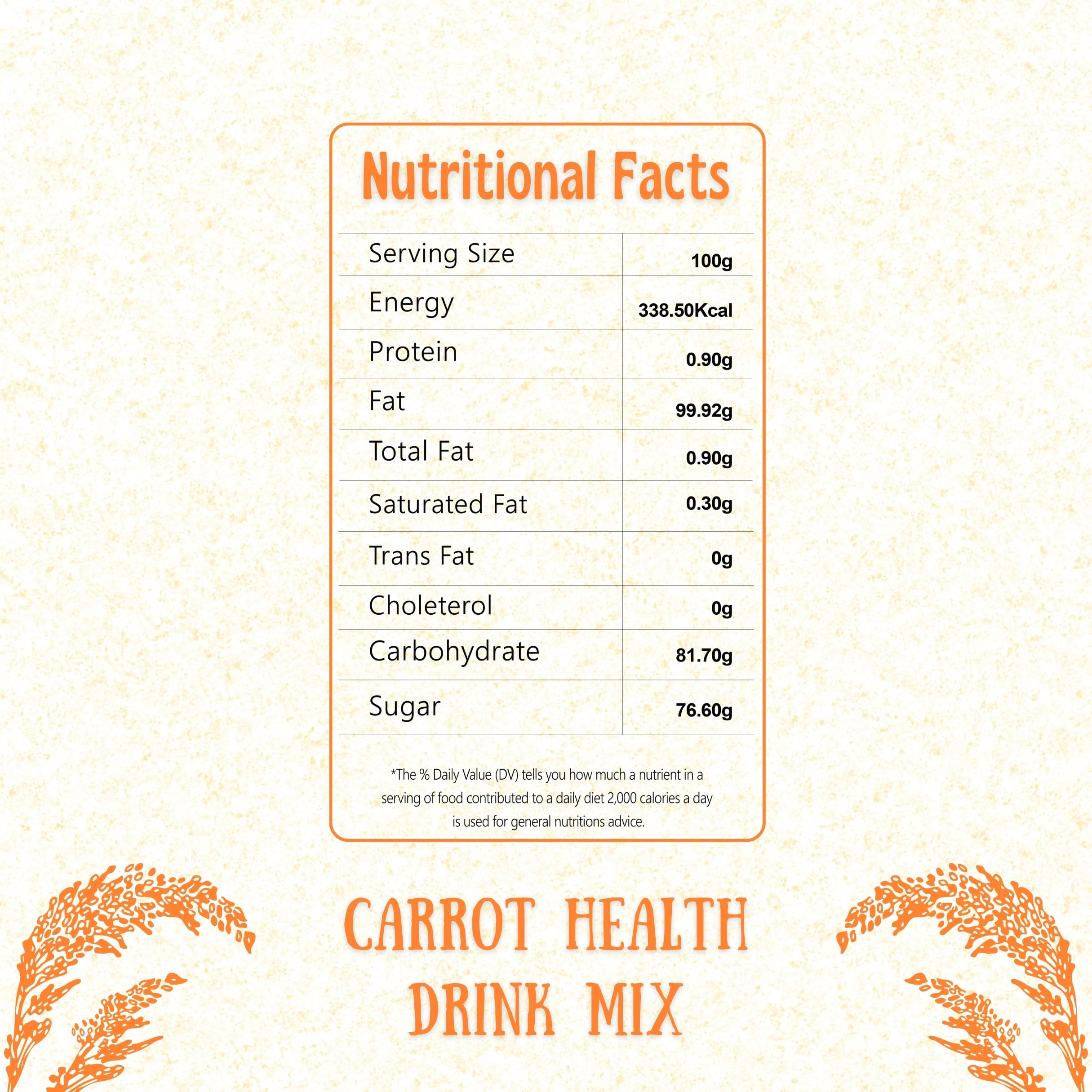 RR Pillai's Carrot Health Drink Mix - 100g, Rich In Fibre & Antioxidants, Ziplock Packing - Image 7 thumbnail