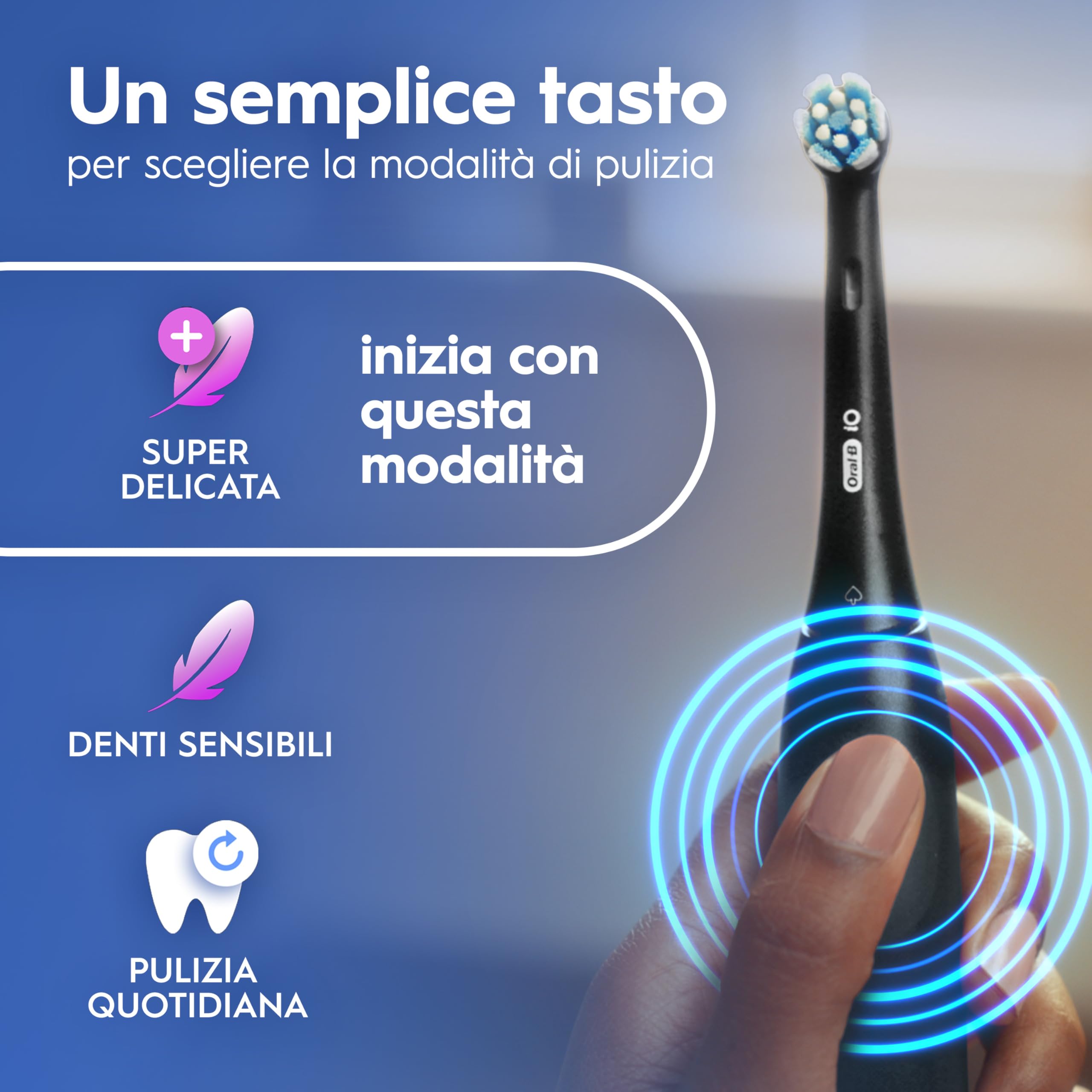 Oral-B iO 2 DUO Spazzolino Elettrico Oral B, Nero e Verde, 2 Testine Di Ricambio e Spazzolini, Custodia Da Viaggio, Porta Ricarica Da Viaggio. Delicato sulle Gengive, Sensore di Pressione