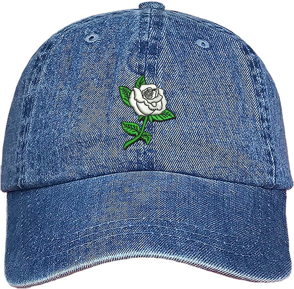 Prfcto Lifestyle White Rose Baseball Cap - Flower Dad Hat - Roses Hats