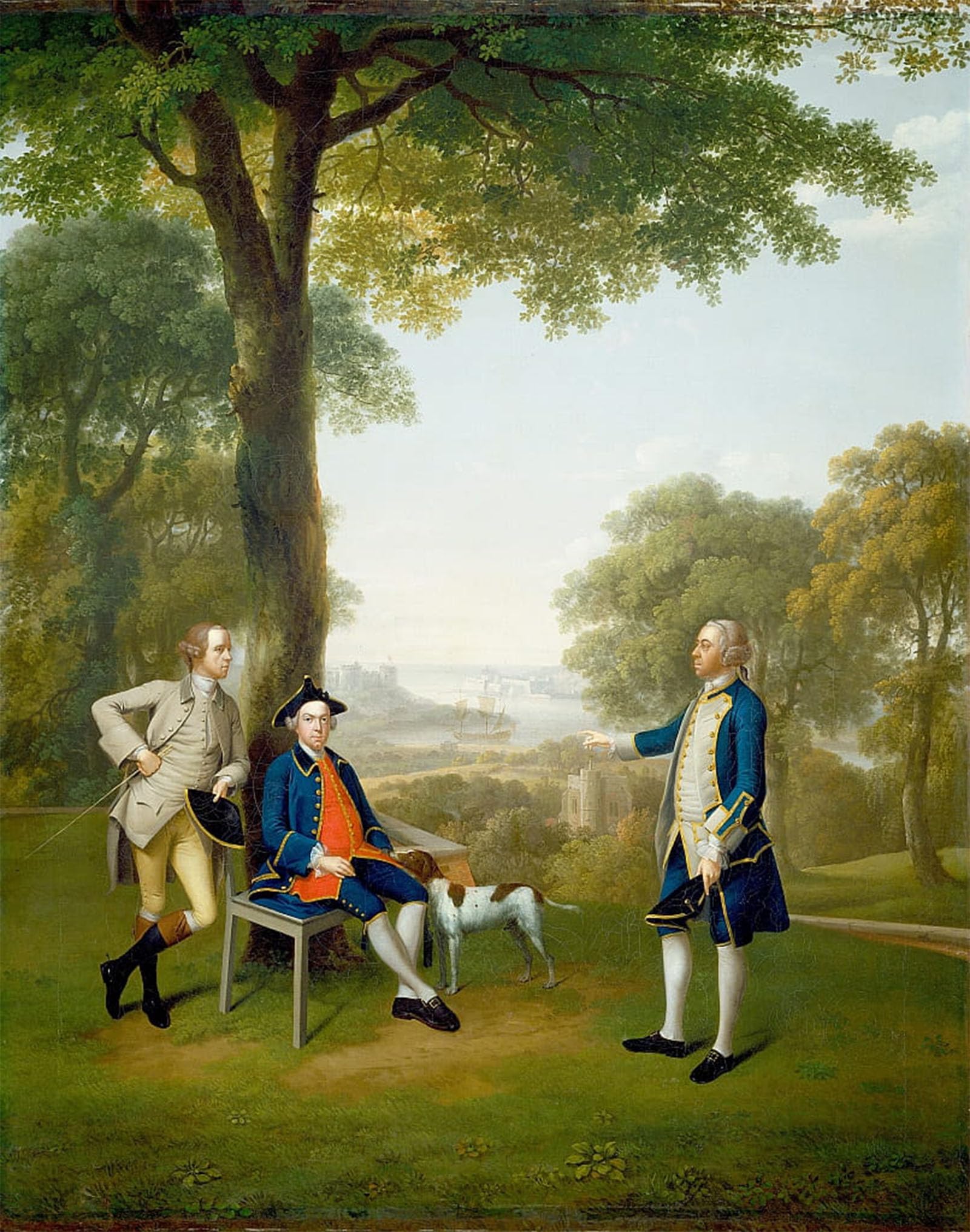 HRJUBWREE Vintage Poster Photo Wall Print Mural Artwork Arthur Holdsworth Conversing with Taylor by Arthur Devis Art Prints Painting for Office Decor 60x90cm