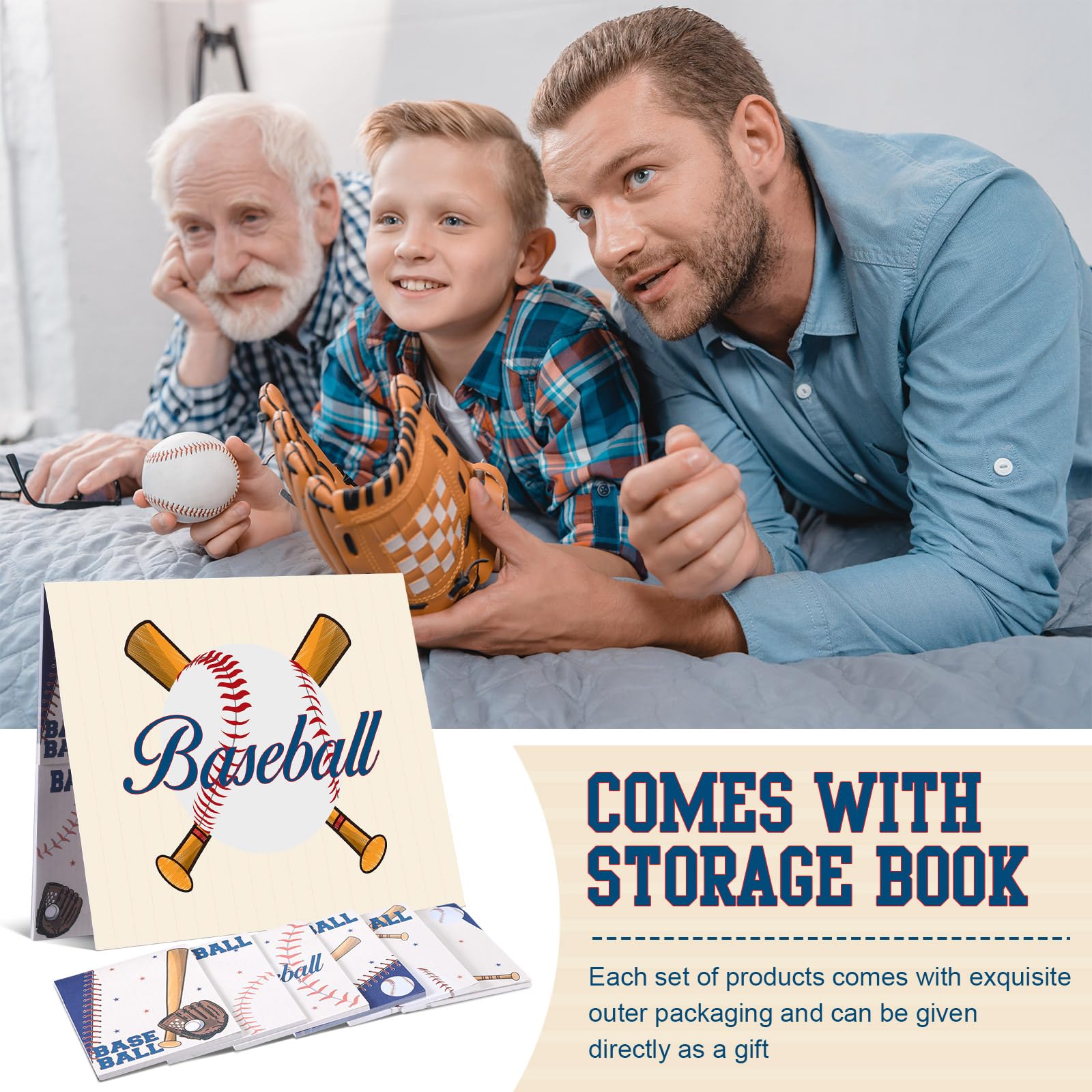Karteczki samoprzylepne do baseballu, 6 szt