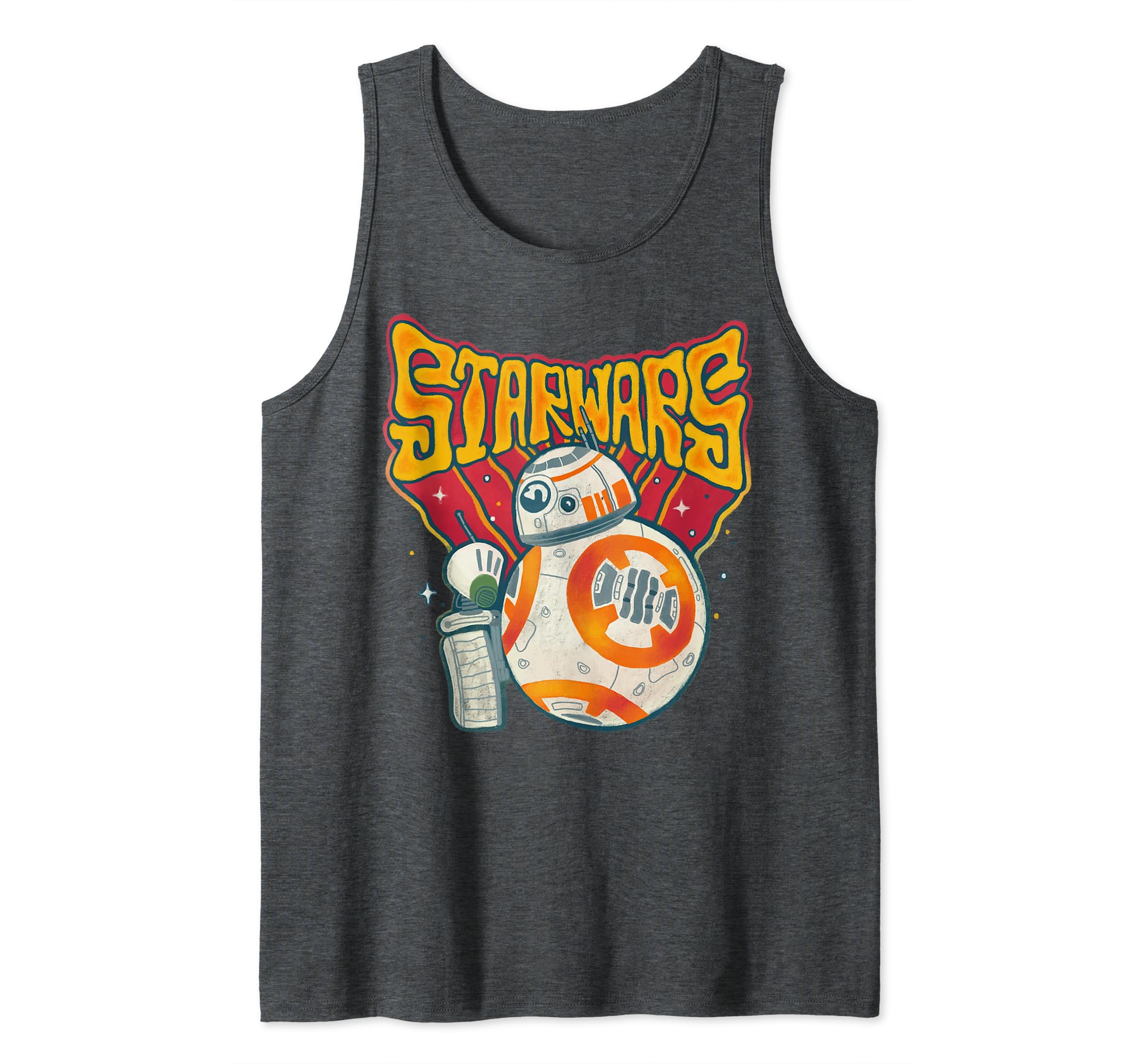 Star Wars The Rise Of Skywalker D-0 And BB-8 Portrait Tank Top, Grey